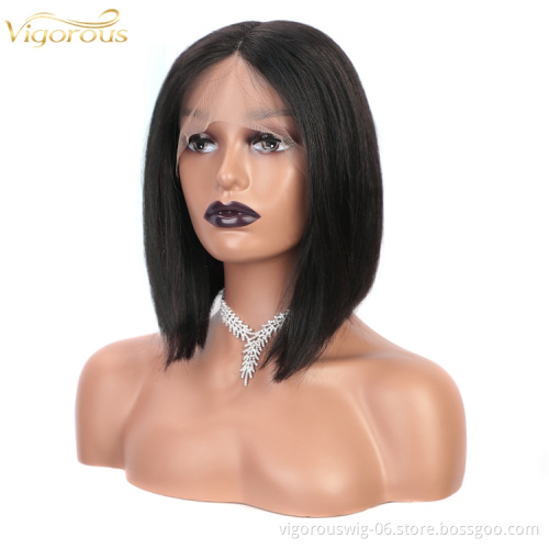 Brazilian Hair Cuticle Aligned Hair Short Bob T Lace Wig Human Hair Lace Front Wig Black Wigs For Black Women